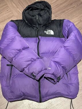 The North Face Purple and Black 700 Down Puffer Jacket